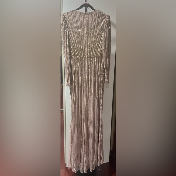 Embellished puff sleeve side knot gown - Picture 8 of 8